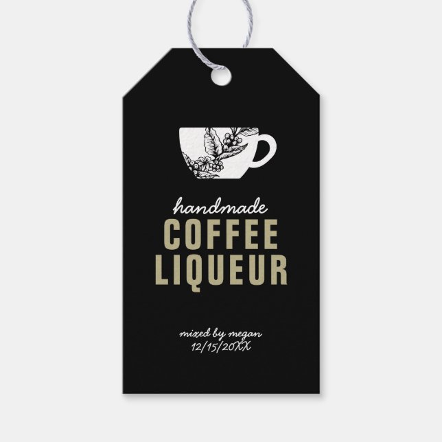 Coffee Liqueur Gift Tag (Front)