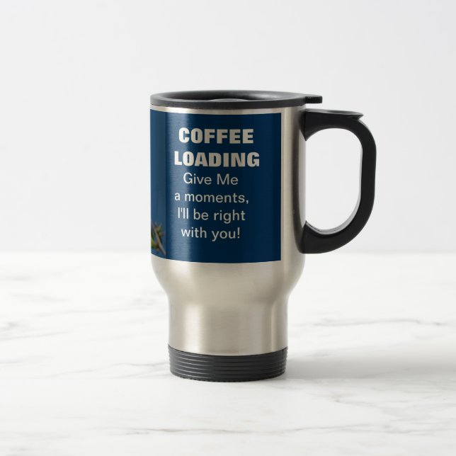 COFFEE LOADING coffee mugs Humor Spring Blossoms (Right)