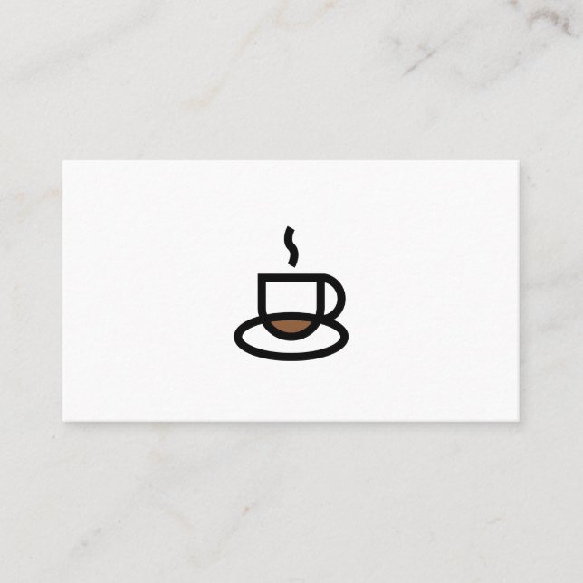 Coffee Logo Business Card - Customizable (Front)