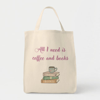 Coffee love book lover bag