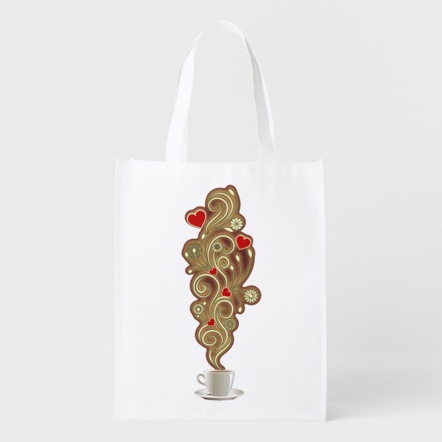 Coffee Love Grocery Bag (Front)