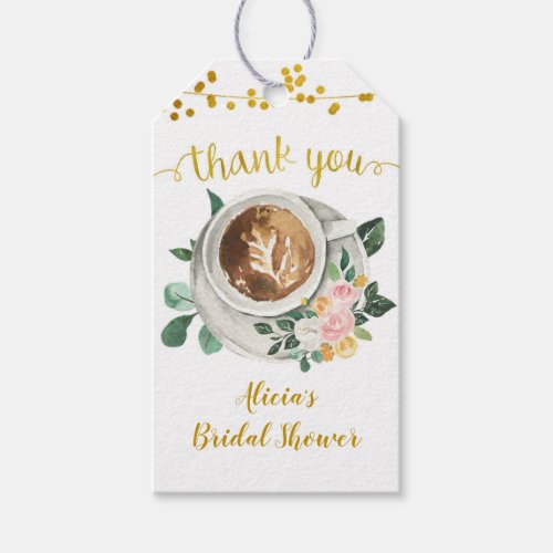 Coffee Love is Brewing Bridal Shower Gift Tag