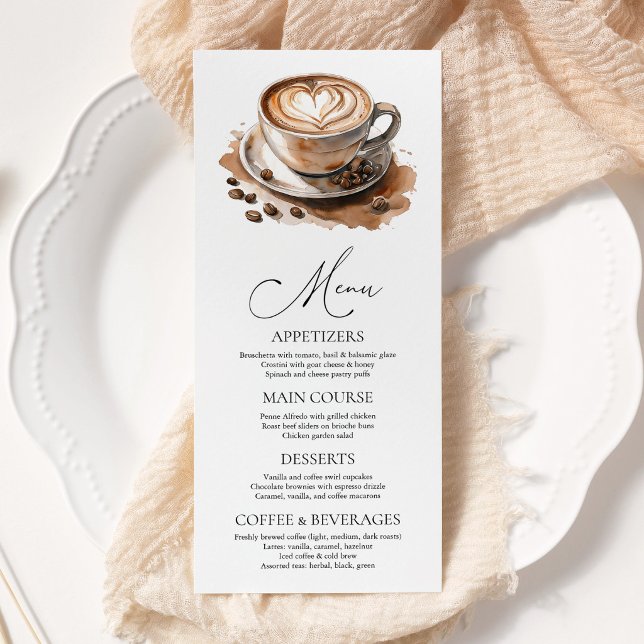 Coffee Love is Brewing Bridal Shower Menu (Creator Uploaded)