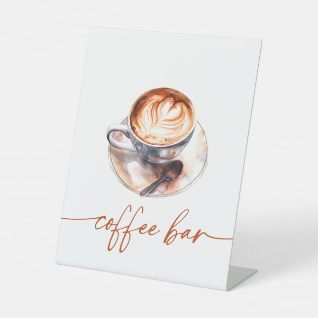 Coffee Love Is Brewing Coffee Bar Pedestal Sign (Front)