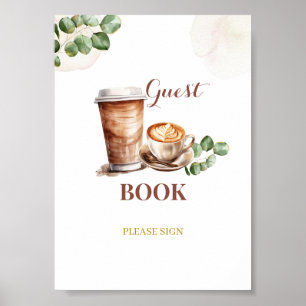 Coffee Love is Brewing Guest Book Party Sign