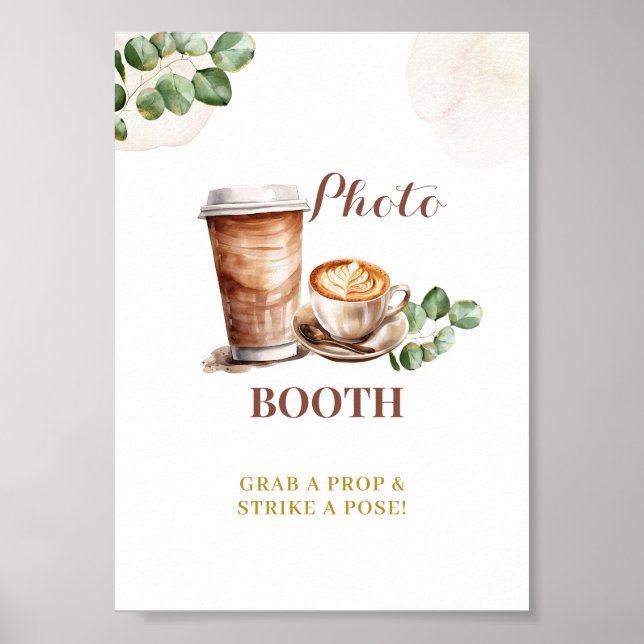 Coffee Love is Brewing PhotoBooth Party Sign (Front)