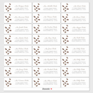 Coffee Love Is Brewing Shower Guest Address Labels