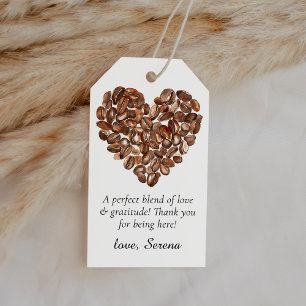 Coffee Love is Brewing Shower Thank You Favor Gift Tags