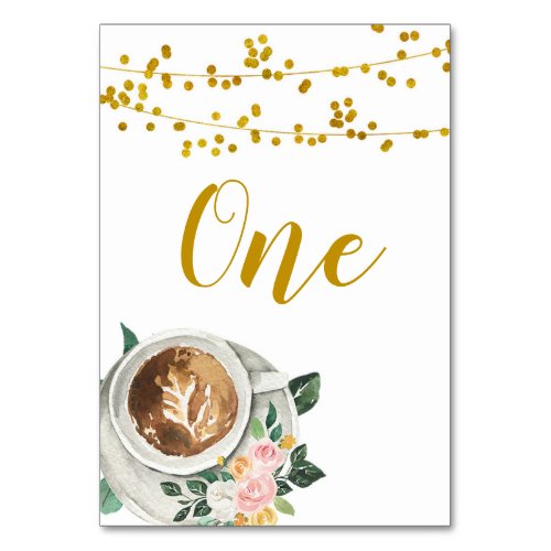 Coffee Love is Brewing Table Number