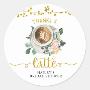 Coffee Love Is Brewing Thank You Sticker