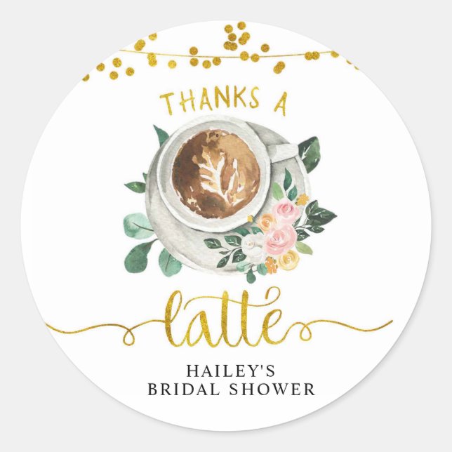 Coffee Love Is Brewing Thank You Sticker (Front)