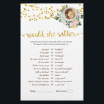 Coffee Love is Brewing Would She Rather Game<br><div class="desc">Coffee Love is Brewing Would She Rather Bridal Shower Games</div>