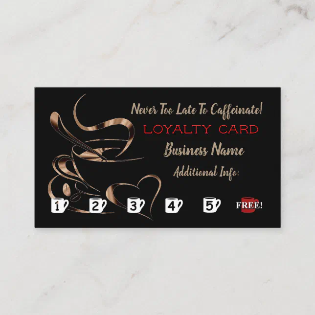 Coffee Love Loyalty Card | Zazzle