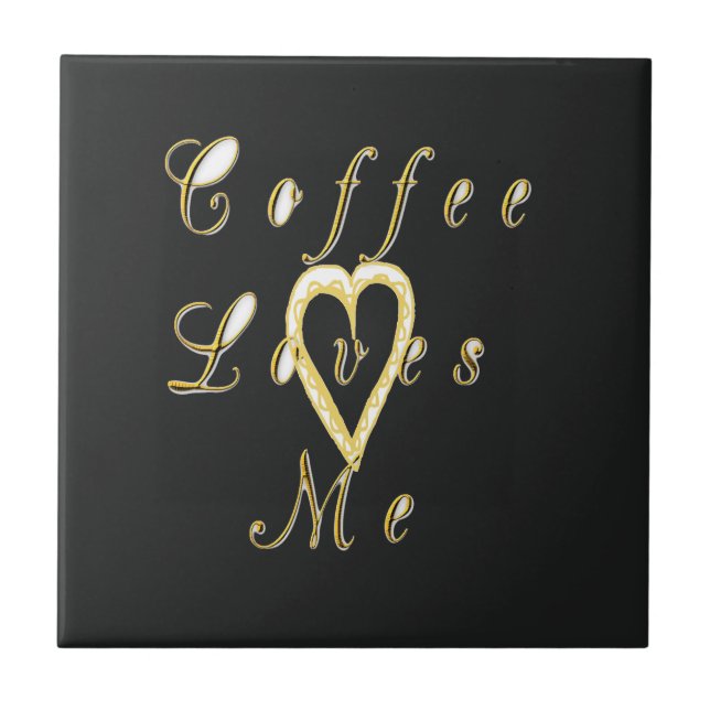 Coffee love me. tile (Front)