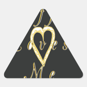 Coffee love me. triangle sticker