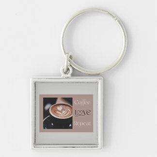 Coffee LOVE Repeat – Modern Coffee Lover Gift for  Keychain