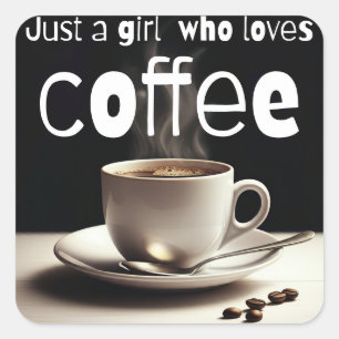 Coffee Love Square Sticker