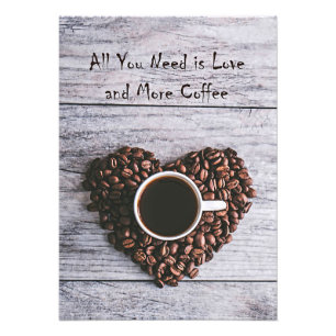 Coffee Lover All You Need Is Love And Coffee Photo Print