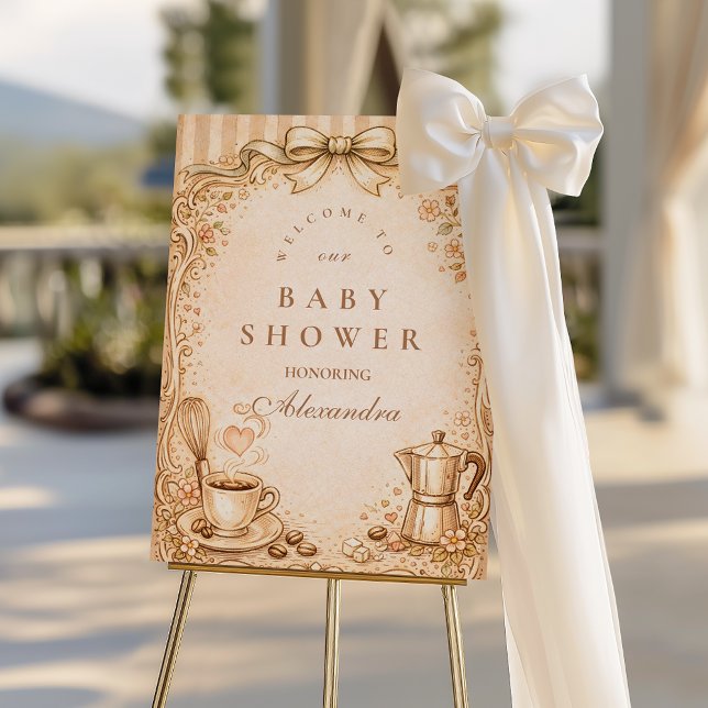 Coffee Lover Baby Shower Foam Board (Creator Uploaded)
