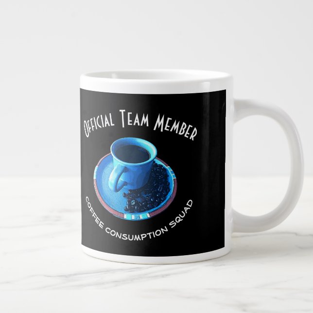 Coffee Lover Blue Cup and Saucer Personalized (Right)