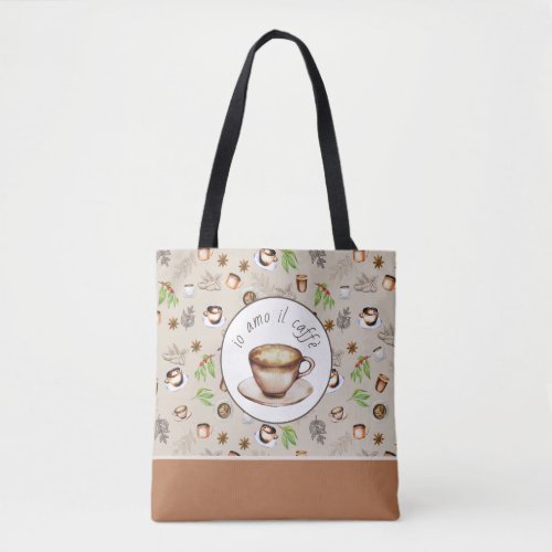 Coffee Lover Botanical io amo il caff Tote Bag