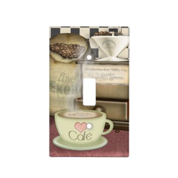 Coffee Lover Café Kitchen Light Switch Cover by LaBoutiqueEclectique at Zazzle