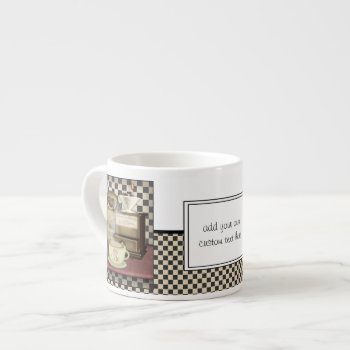 Coffee Lover Café Personalized Espresso Cup by LaBoutiqueEclectique at Zazzle