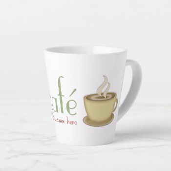 Coffee Lover Café Personalized Latte Mug by LaBoutiqueEclectique at Zazzle
