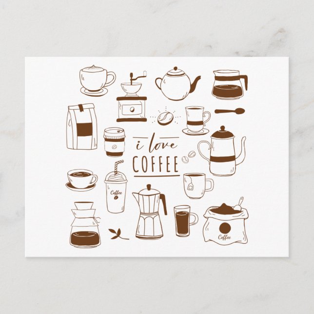 Coffee Lover Card - Caffeine Addict -Cup -Barista (Front)
