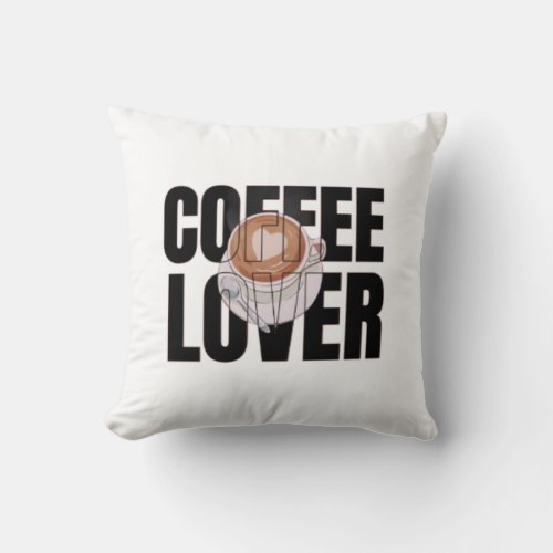 Coffee Lover – Coffee Addict Morning Caffeine Desi Throw Pillow