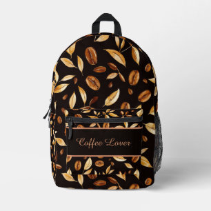 Coffee Lover Coffee Bean Botanical Printed Backpack