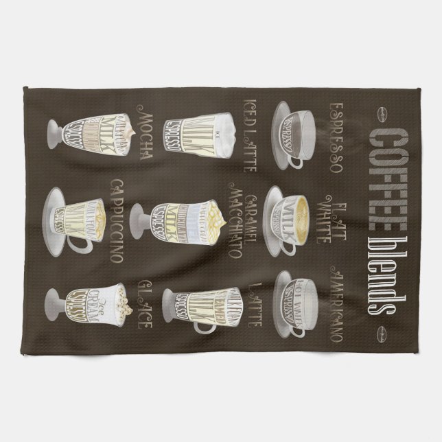 Coffee Lover Coffee Blends All Kitchen Towel (Horizontal)
