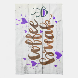 Coffee Lover Coffee Break Typography Kitchen Towel