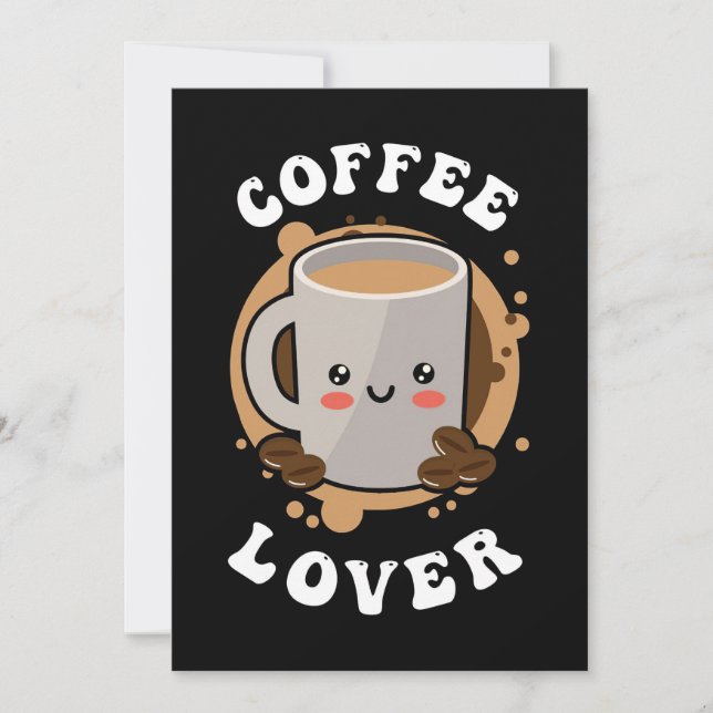 Coffee Lover Coffee Cappuccino Lover Invitation (Front)