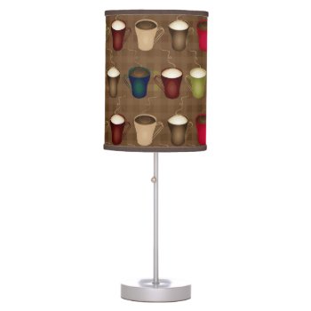 Coffee Lover Coffee Cups Table Lamp by countrykitchen at Zazzle
