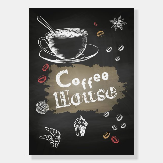 Coffee Lover Coffee house Blackboard Foam Board (Front)