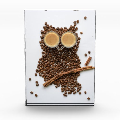 Coffee Lover Coffee Owl Photo Block