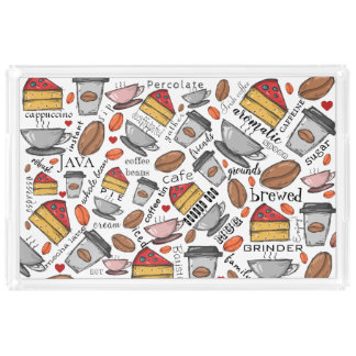 Coffee Lover Coffee Shop or Café Acrylic Tray