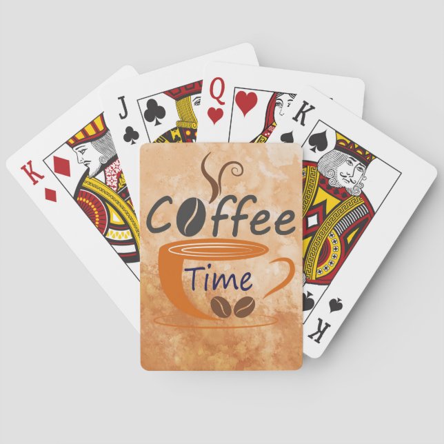 Coffee Lover Coffee Time Poker Cards (Back)