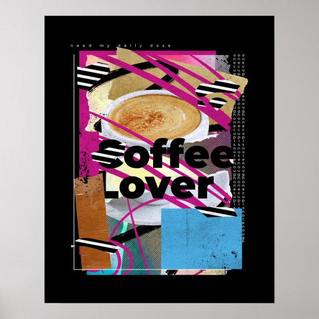 Coffee Lover Collage Poster (Front)