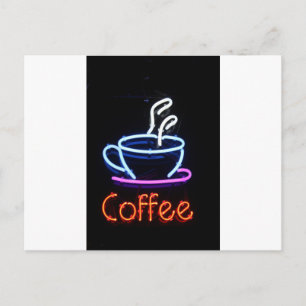 Coffee Lover Cup Neon Sign Gift Present Postcard