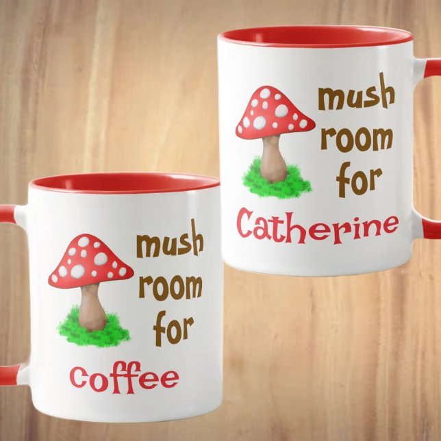 Coffee Lover Cute Fall Forest Funny Mushroom  Mug (Creator Uploaded)