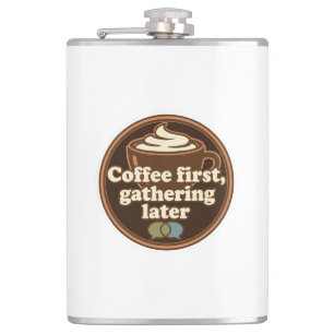 Coffee Lover Daily Ritual Sticker Flask