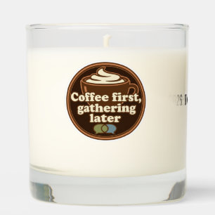 Coffee Lover Daily Ritual Sticker Scented Candle