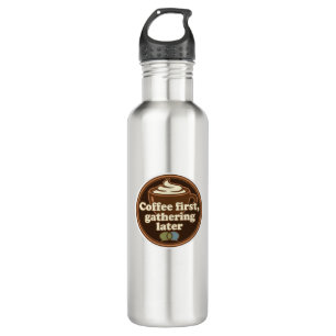 Coffee Lover Daily Ritual Sticker Stainless Steel Water Bottle