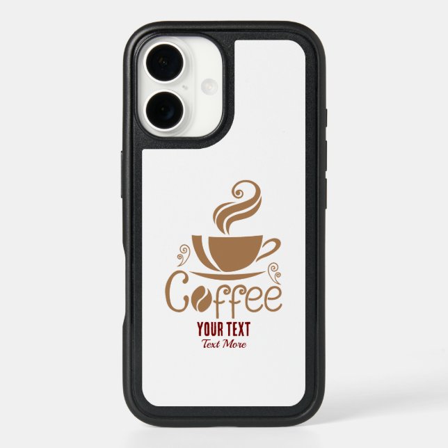 Coffee Lover Design – Minimal Coffee Cup Graphic Otterbox iPhone Case (Back)