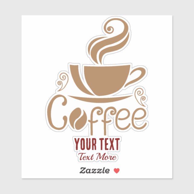 Coffee Lover Design – Minimal Coffee Cup Graphic Sticker (Sheet)