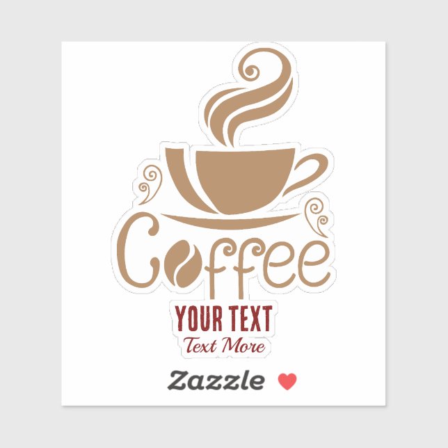 Coffee Lover Design – Minimal Coffee Cup Graphic Sticker (Sheet)