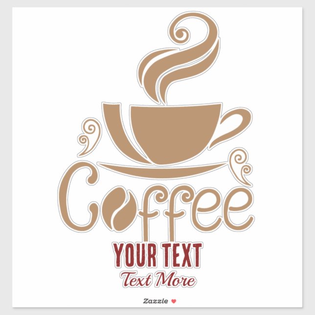Coffee Lover Design – Minimal Coffee Cup Graphic Sticker (Sheet)
