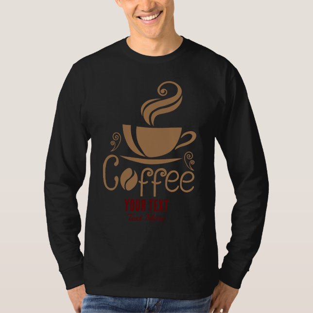 Coffee Lover Design – Minimal Coffee Cup Graphic T-Shirt (Front)